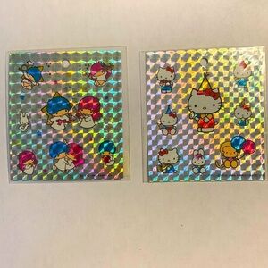 VINTAGE Sanrio Characters Holographic Seal Sticker Sheets
